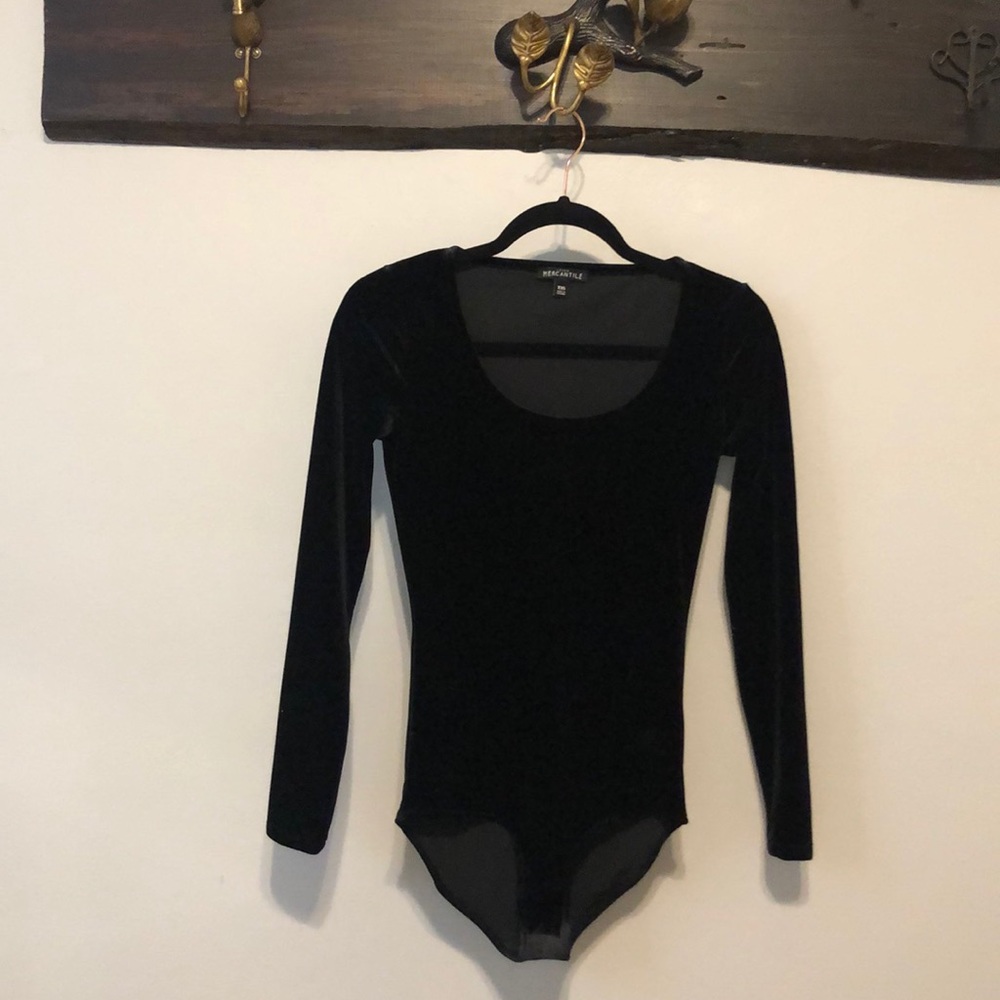 J. Crew Mercantile velvet long sleeved onesie